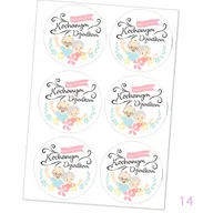 Scrapbooking - Naklejki Etykiety Dzień Babci I Dziadka 6 Szt 4,5 Cm N14 - miniaturka - grafika 1