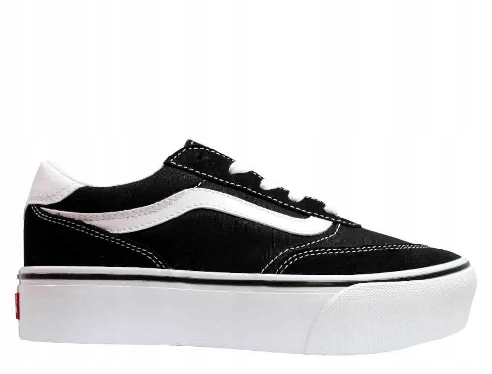 Trampki damskie VANS BROOKLYN buty na platformie czarne VN000DC4BA2 38 tenisówki sznurowane niskie obuwie wkładka 24 cm
