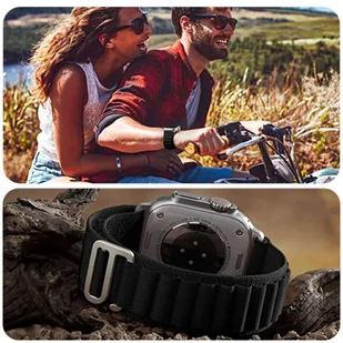 Pasek do zegarka Alogy Sport Strap do Apple Watch 4/5/6/7/8/SE/Ultra (42/44/45/49mm) Czarny - Akcesoria do smartwatchy - miniaturka - grafika 10
