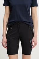 Spodnie sportowe damskie - Mammut szorty outdoorowe Runbold IV damskie kolor czarny gładkie high waist 1023-01200 - miniaturka - grafika 1