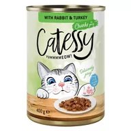 Mokra karma dla kotów - Catessy Kawałeczki w sosie i galarecie, 12 x 400 g - Z królikiem i indykiem w sosie - miniaturka - grafika 1