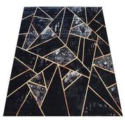 Dywany - Czarny dywan z geometrycznymi wzorami - Eglam 8X - miniaturka - grafika 1