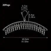 Inne - TEMU 1/2 sztuk kołki wieszak do suszenia ubrań ze stali nierdzewnej wiatroszczelna odzież klipsy do stojaków skarpetki wieszak na pranie wieszak - miniaturka - grafika 1