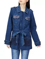Kurtki damskie - Desigual Damska kurtka 20WWED105008S, niebieska, L - miniaturka - grafika 1