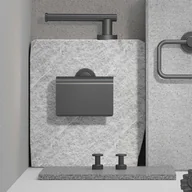 Stojaki i wieszaki na papier toaletowy - Wieszak na papier toaletowy Architecture, szary połysk, 13,6x11,4 cm - miniaturka - grafika 1