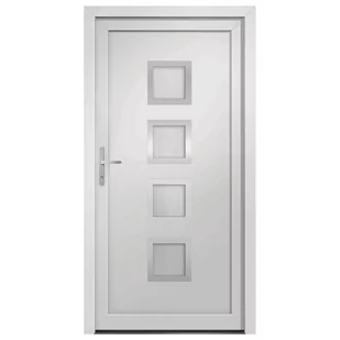 vidaxl Drzwi wejściowe, białe, 108x208 cm, PVC 8720845887001 - Drzwi zewnętrzne - miniaturka - grafika 4