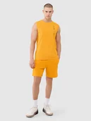 Spodenki męskie - 4F Spodenki dresowe męskie - pomarańczowe 3XL - miniaturka - grafika 1