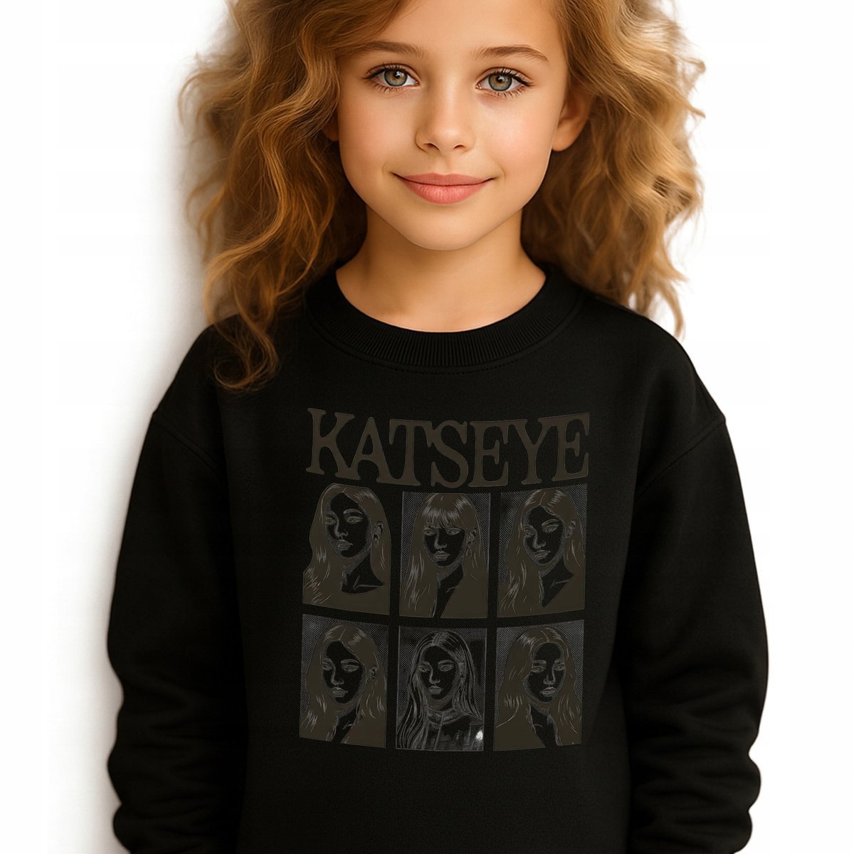 Bluza Dziecięca Czarna KATSEYE GAMEBOY STYLE K-pop Na Prezent - 164 cm Wz