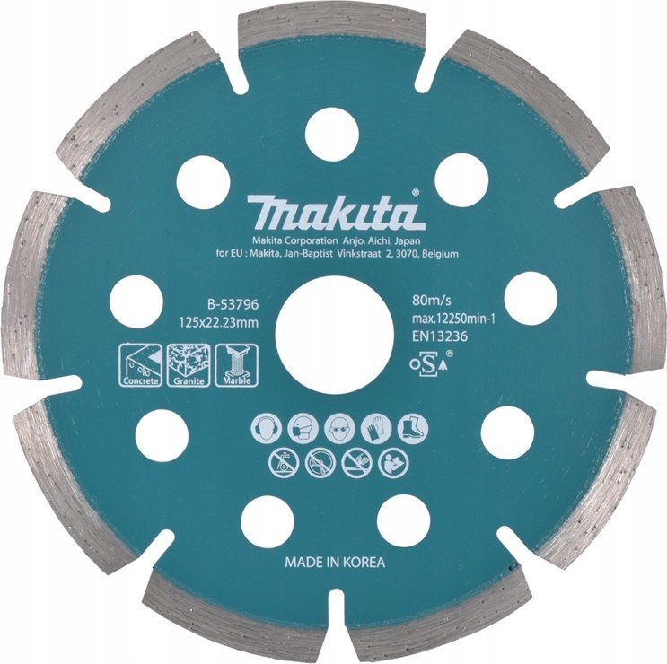 Makita TARCZA DIAMENTOWA 125x22,23mm SEGMENT NA SUCHO BETON, GRANIT, MARMUR