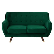 Sofy i kanapy - Beliani Sofa dwuosobowa welur szmaragdowa BODO - miniaturka - grafika 1