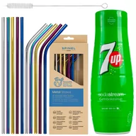 Syropy i koncentraty owocowe - Syrop do SodaStream 7up + Metalowe słomki SpinelSoda x10 - miniaturka - grafika 1