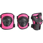 Ochraniacze - AKO SPORT Ochraniacze AKO SPORT PO04 rozmiar S) Czarno-różowy - miniaturka - grafika 1