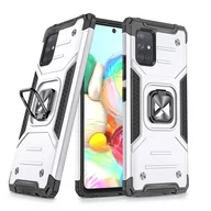 Etui i futerały do telefonów - Wozinsky Ring Armor pancerne hybrydowe etui pokrowiec + magnetyczny uchwyt Samsung Galaxy A71 5G srebrny - miniaturka - grafika 1
