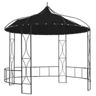 Altany ogrodowe - vidaXL Altana, 300 x 290 cm, antracytowa, okrągła 310031 - miniaturka - grafika 1