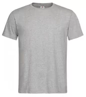Koszulki męskie - Szary Bawełniany T-Shirt Męski Bez Nadruku -STEDMAN- Koszulka, Krótki Rękaw, Basic, U-neck - Stedman - miniaturka - grafika 1