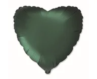 Balony i akcesoria - Balon Foliowy 18" Fx - Serce (Satynowy C. Zielony), Niepakowany - miniaturka - grafika 1
