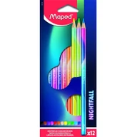 Przybory szkolne - Kredki ołówkowe 12kol Nightfall trójkątne Maped 831700 - miniaturka - grafika 1