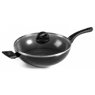 Woki - Gerlach Wok Ceralon 30cm + pokrywka Czarny - miniaturka - grafika 1