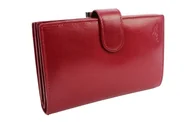 Portfele - Portfel Damski Skórzany El Forest (PL) Skóra Bydlęca Klamra 14 cm RFID 955 480 CZERWONY 14,5 x 9,5 x 3 [cm] - miniaturka - grafika 1