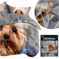 Pościel - Pościel 160x200 3 części komplet poszewki 70x80 mikrofibra 3D Andreas pies - miniaturka - grafika 1