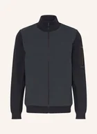 Swetry damskie - Boss Kardigan Momentum Z Mieszanki Materiałów Z Dodatkiem Wełny Merino blau - miniaturka - grafika 1