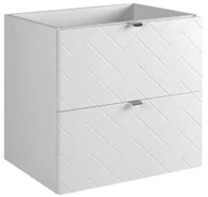 Szafki łazienkowe - Biała wisząca szafka pod umywalkę z 2 szufladami 60 cm A9-A43 - miniaturka - grafika 1