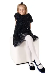 Rajstopy dziecięce mikrofibra ze wzorem białe 70 DEN 116-122 YOCLUB - Rajstopy - miniaturka - grafika 1