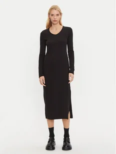 Calvin Klein Jeans Sukienka dzianinowa J20J224165 Czarny Slim Fit - Sukienki - miniaturka - grafika 1