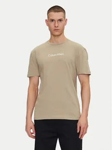 Calvin Klein T-Shirt Hero K10K111346 Beżowy Regular Fit - Koszulki męskie - miniaturka - grafika 1
