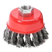 Akcesoria do elektronarzędzi - VERTO Szczotka druciana doczołowa wzmacniana 100 mm x M14 - miniaturka - grafika 1