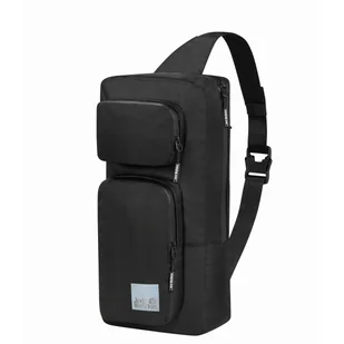 Plecak na jedno ramię, na laptopa 14 cali Jack Wolfskin LYON CROSS OVER ultra black - ONE SIZE - Plecaki - miniaturka - grafika 2