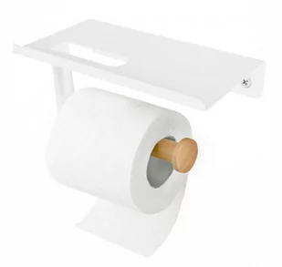 UCHWYT NA PAPIER TOALETOWY Z PÓŁKĄ TADAR TD-4998 BIAŁY - Stojaki i wieszaki na papier toaletowy - miniaturka - grafika 2