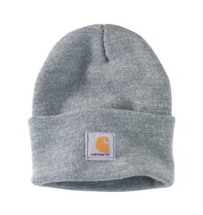 Czapka zimowa Carhartt Acrylic Watch Hat A18 Heather Grey - Czapki damskie - miniaturka - grafika 1