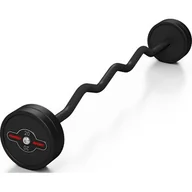 Sztangi - Marbo Sport Sztanga gumowana łamana 20 kg czarna MW-SG-20-L-K4 - miniaturka - grafika 1