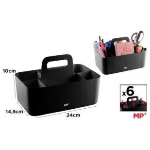 Organizer na biurko z uchwytem czarny - Przyborniki na biurko - miniaturka - grafika 1