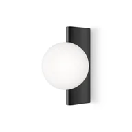 Lampy ścienne - Elegancki czarny kinkiet Avant Garde z szklanym kloszem - miniaturka - grafika 1