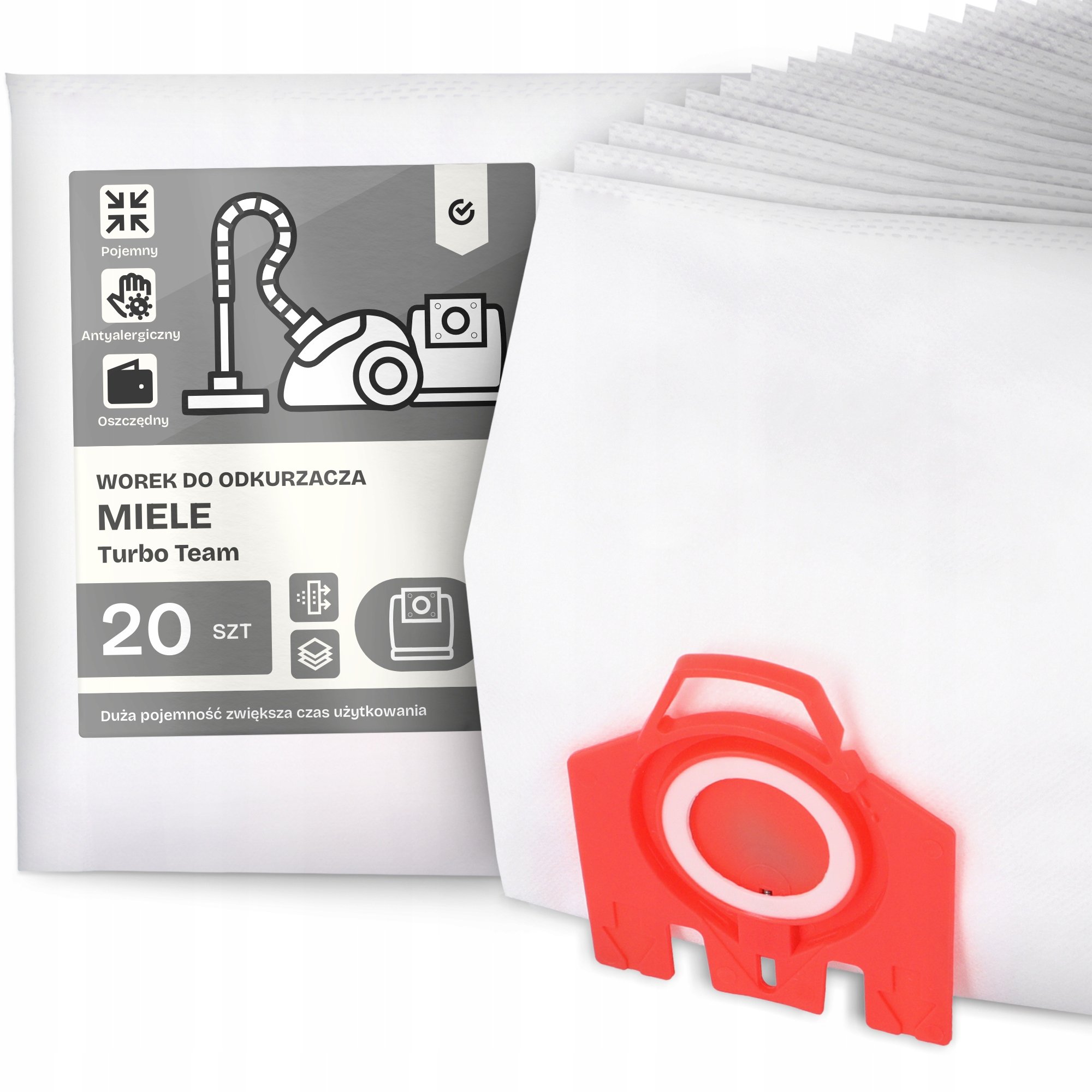20x Worek do Odkurzacza Miele Turbo Team Syntetyczny Duży Torba Worki G9