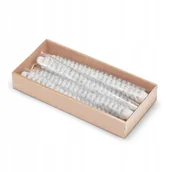 Świeczniki - ZESTAW 4 ŚWIEC do Świecznika CHOINKA 24cm SREBRNA - miniaturka - grafika 1