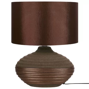 Beliani Lampa stołowa Lampka nocna porcelanowa brązowa LIMA 21396 - Lampy stojące - miniaturka - grafika 1