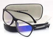 Okulary korekcyjne, oprawki, szkła - Okulary do komputera męskie z filtrem Blue Light PolarZONE 760K - miniaturka - grafika 1