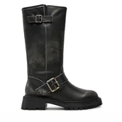 Botki damskie - Botki Pepe Jeans PLS50566 Czarny - miniaturka - grafika 1