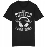 Koszulki męskie - Poducent Muzyki Koszulka Dj Techno Rave Syntezator - miniaturka - grafika 1