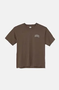 Dickies t-shirt bawełniany AITKIN CHEST TEE SS męski kolor brązowy z nadrukiem DK0A4Y8O - Koszulki męskie - miniaturka - grafika 1