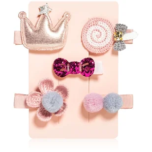 BrushArt KIDS Little princess hair clip set spinki do włosów Pink - Kosmetyki kąpielowe dla dzieci - miniaturka - grafika 1
