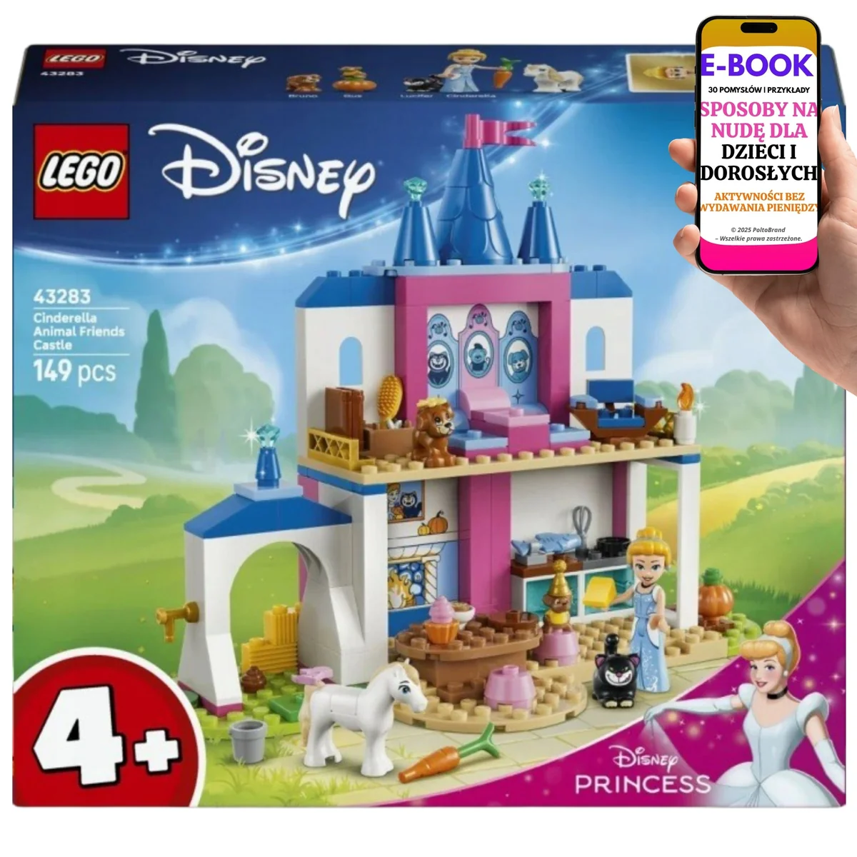 LEGO Disney Princess Zamek Kopciuszka 43283 Klocki Prezent Dla Dziewczynki
