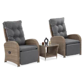 Meble ogrodowe - Zestaw wypoczynkowy ALICANTE DUO Brown - miniaturka - grafika 1