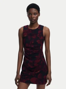 Desigual Sukienka koktajlowa Petofrunce 25WWVW20 Bordowy Slim Fit - Sukienki - miniaturka - grafika 1