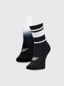 Skarpetki dla dzieci - 4F Skarpetki casual za kostkę (2-pack) chłopięce - czarne 32-34 - miniaturka - grafika 1
