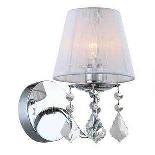 Italux Kinkiet organza Cornelia Biały MBM-2572/1 W - Lampy ścienne - miniaturka - grafika 2