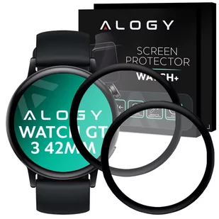 2x Elastyczne Szkło 3D Alogy do Huawei Watch GT 3 42mm Black - Akcesoria do smartwatchy - miniaturka - grafika 1